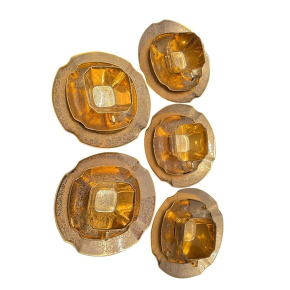 5 Arzberg Bavaria Tea Set Antique German Porcelain 24k Gold Platinum Medallion - Picture 8 of 10